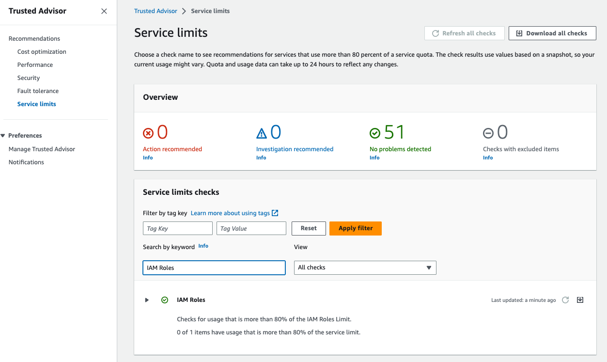 Trusted Advisor Console